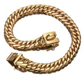 Gold Stainless Steel French Pitbully Dog Collar Leash - Stylish And Durable Pet Chain