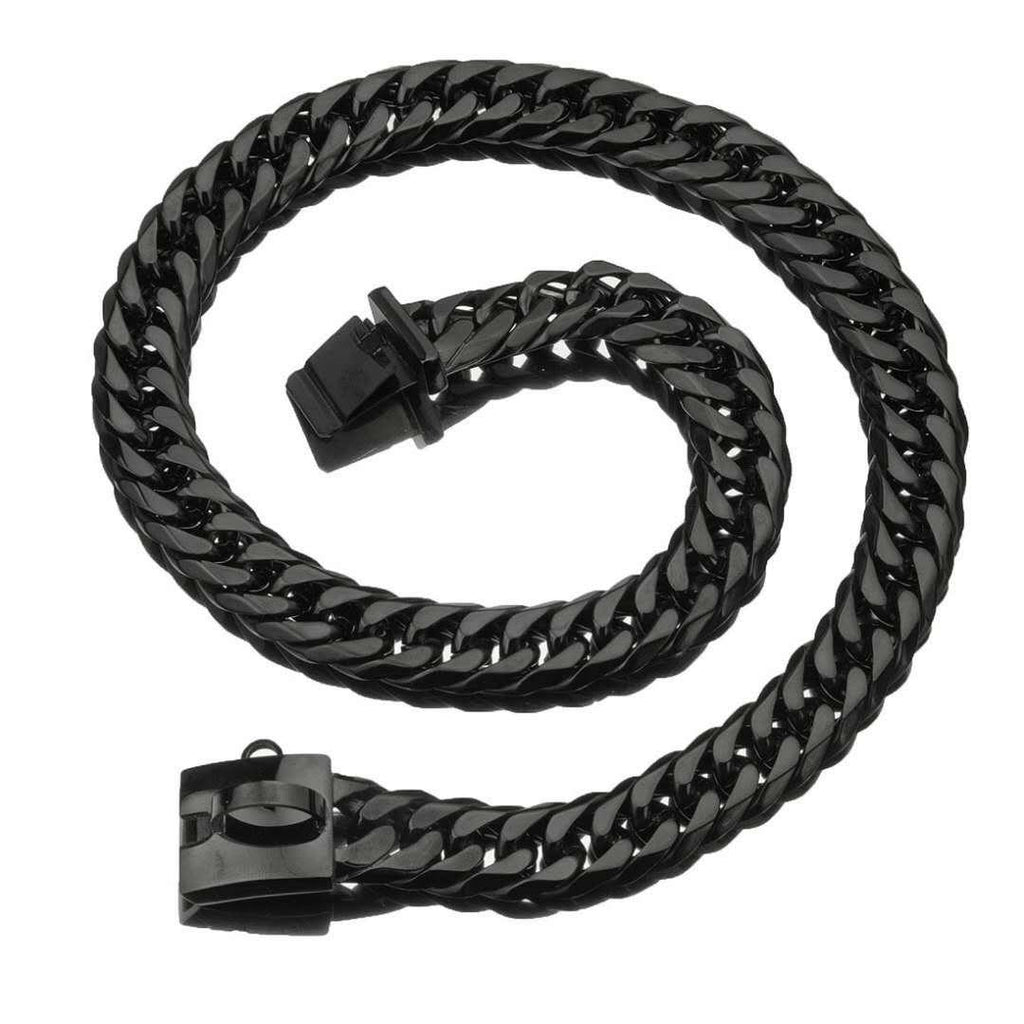 Gold Stainless Steel French Pitbully Dog Collar Leash - Stylish And Durable Pet Chain